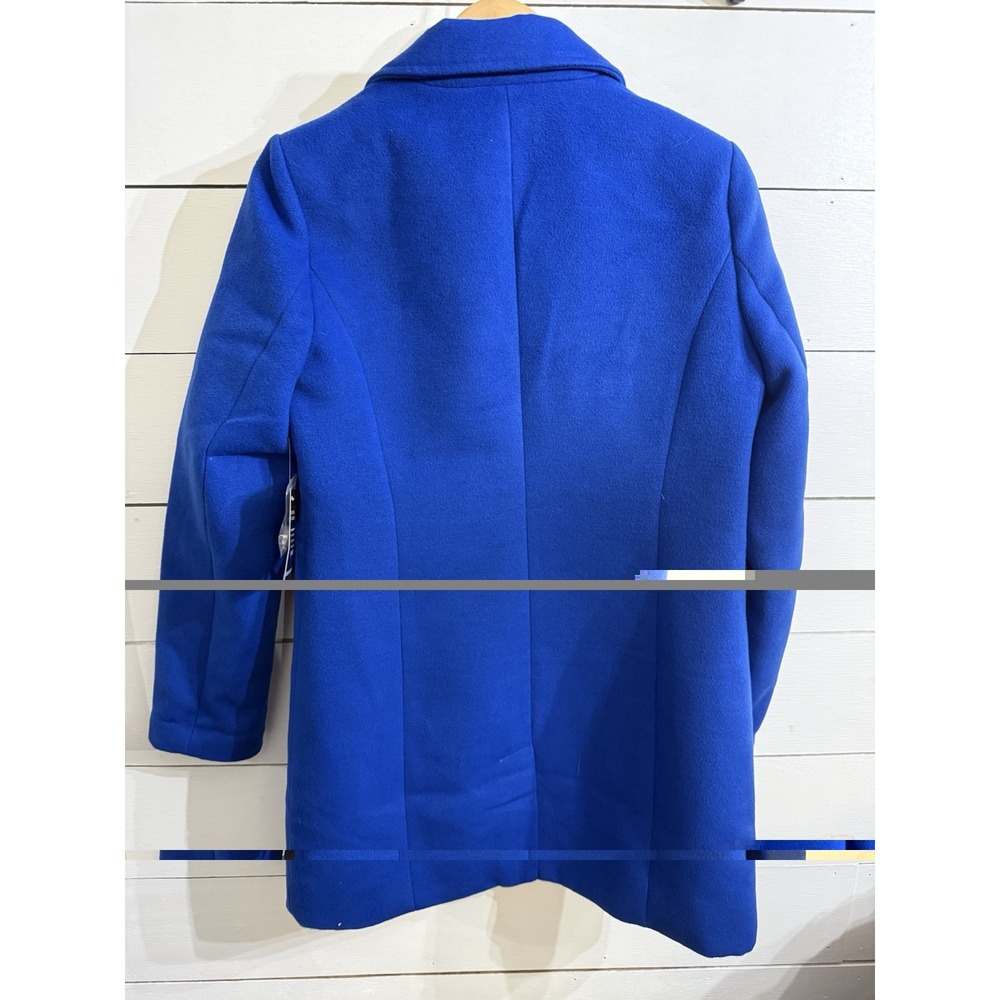 NEW Boston Proper Classic Tailored Top Coat Jacket Deep Ocean Blue Sz 4 - Picture 7 of 10